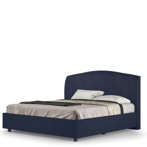 Кровать-12М с подъемным основанием 1400 темно-синяя