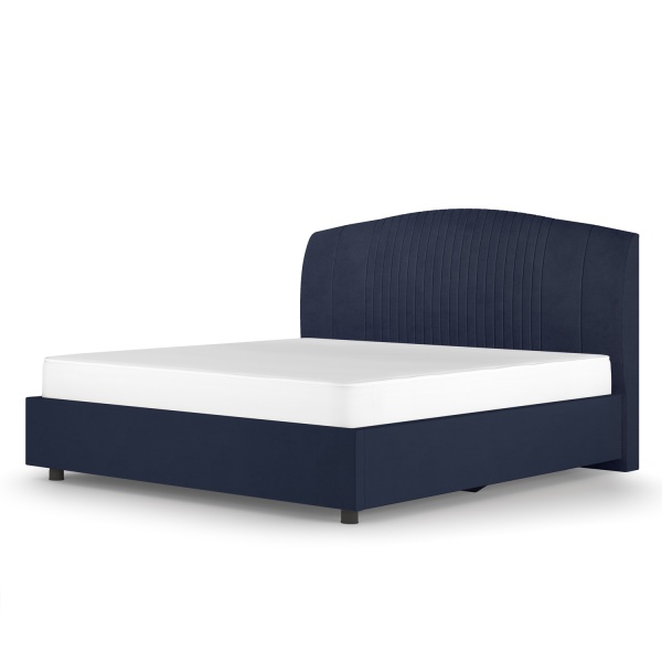 Кровать-12М с подъемным основанием 1400 темно-синяя