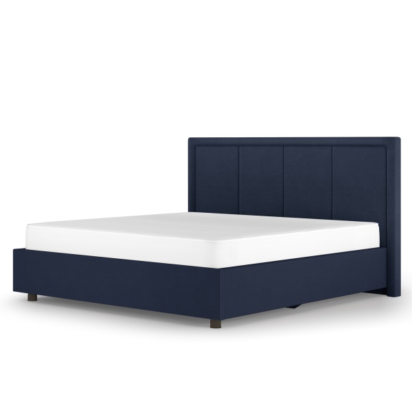 Кровать-8М с подъёмным основанием 1600 темно-синяя
