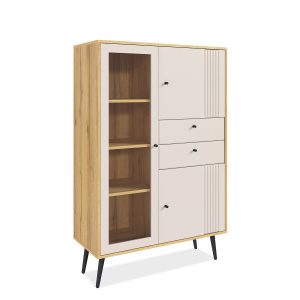 Шкаф низкий (1 стеклодверь)  Вега Саксония