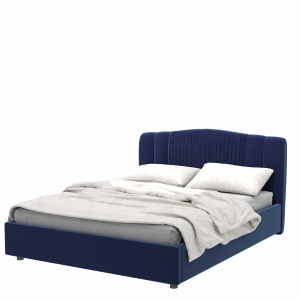 Кровать-12М с подъемным основанием 1400 темно-синяя