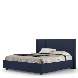 Кровать-8М с подъёмным основанием 1400 темно-синяя