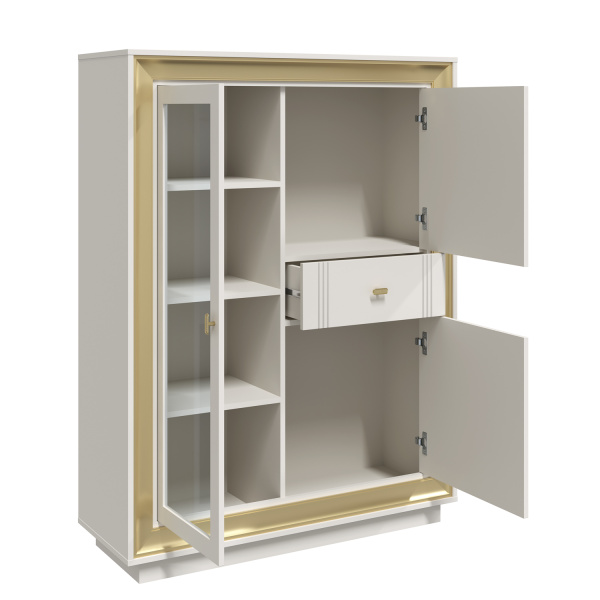 Шкаф низкий (1 стеклодверь) Прато