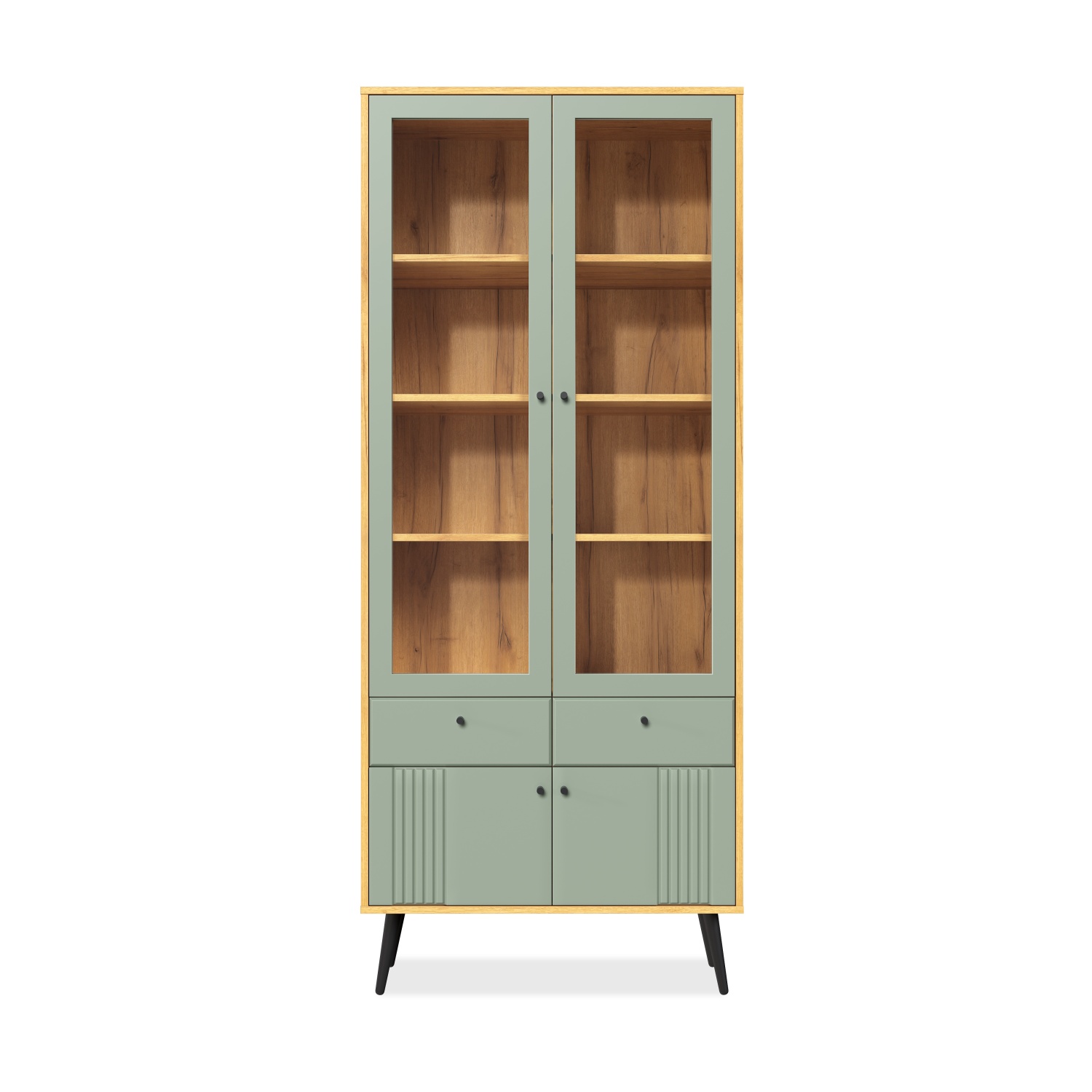 Шкаф-витрина 2-х дверная Вега Саксония в интернет-магазине Кураж