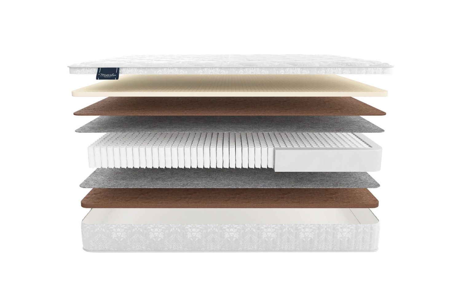 Матрас 180×200 с независимыми пружинами со съемным чехлом на молнии TREVISO