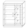 Шкаф 3-х дв. (1 ст/дв) 1179 низкий Прато в интернет-магазине 