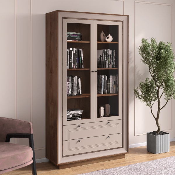 Шкаф-витрина 2-х дверная Прато