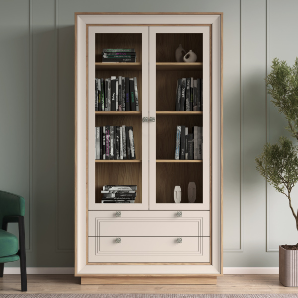 Шкаф-витрина 2-х дверная Прато