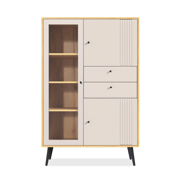 Шкаф низкий (1 стеклодверь)  Вега Саксония