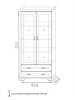 Шкаф (2 стеклодвери) Сиена в интернет-магазине «Кураж»