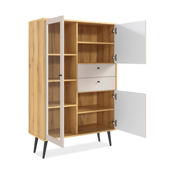 Шкаф низкий (1 стеклодверь)  Вега Саксония