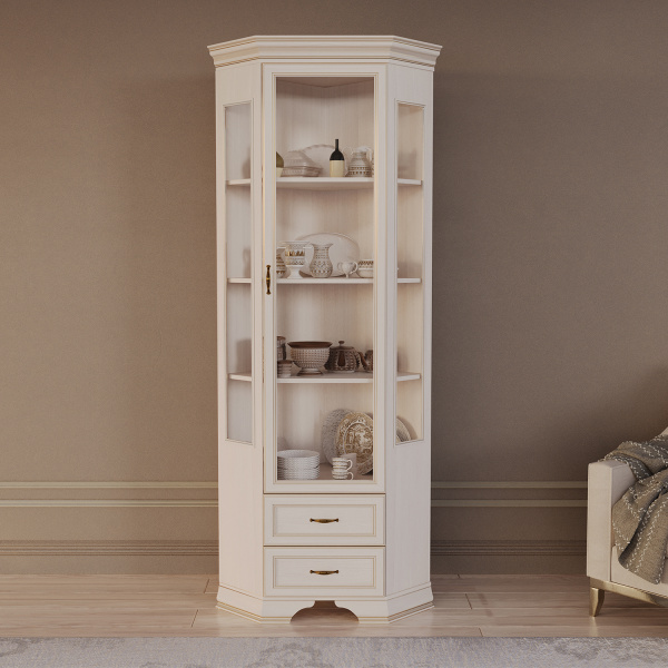 Шкаф-витрина угловой Сиена