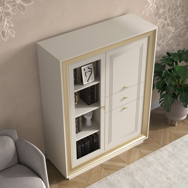 Шкаф низкий (1 стеклодверь) Прато