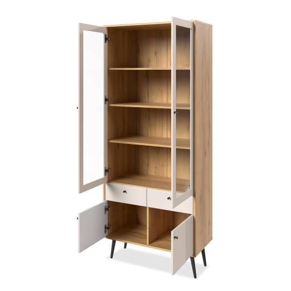 Шкаф-витрина 2-х дверная Вега Саксония