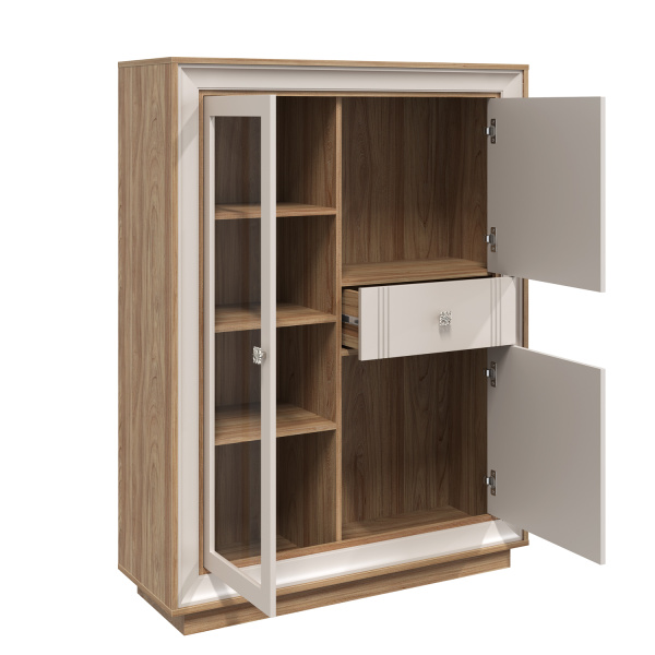 Шкаф низкий (1 стеклодверь) Прато